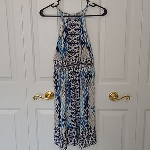 London Times Blue Spaghetti Strap Dress